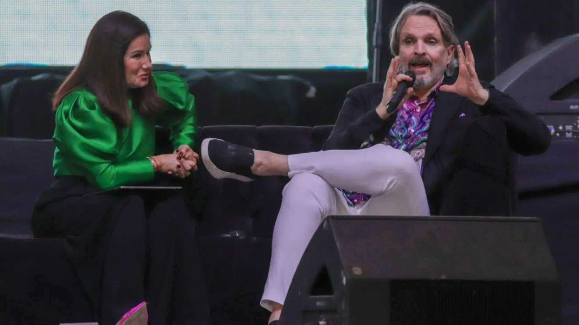 Miguel Bosé y Gloria Calzada FIL